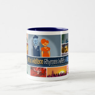 De Café Em Dois Tons Caneca da senhorita Wallace Rima Com William