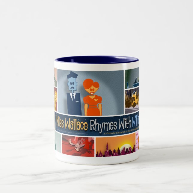 De Café Em Dois Tons Caneca da senhorita Wallace Rima Com William (Centro)