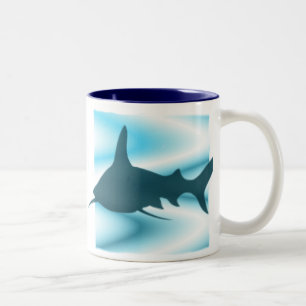 De Café Em Dois Tons Caneca da silhueta do tubarão