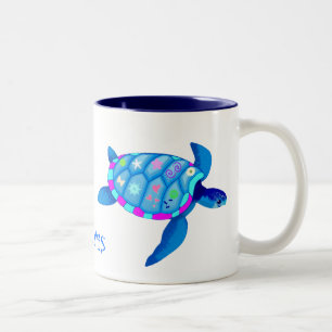 De Café Em Dois Tons Caneca da tartaruga