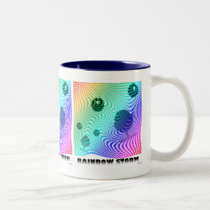 DE CAFÉ EM DOIS TONS CANECA DA TEMPESTADE DO ARCO-ÍRIS