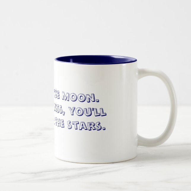 De Café Em Dois Tons Caneca da Tiro-para--Lua (Direita)
