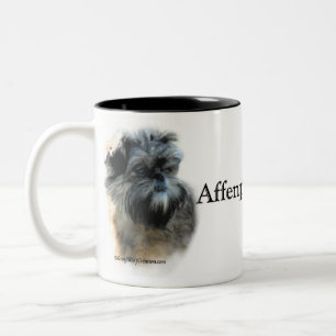 De Café Em Dois Tons Caneca da trivialidade do Affenpinscher