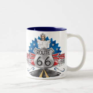 De Café Em Dois Tons Caneca da vaqueira da rota 66