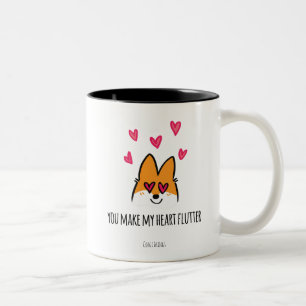 De Café Em Dois Tons Caneca da vibração do coração