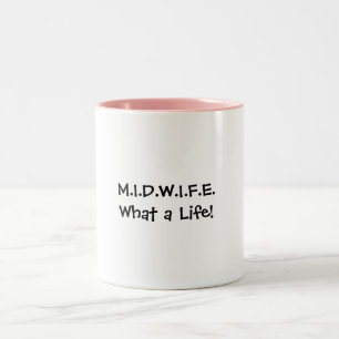 De Café Em Dois Tons Caneca da vida da parteira