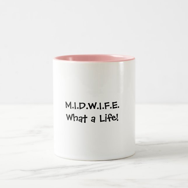 De Café Em Dois Tons Caneca da vida da parteira (Centro)