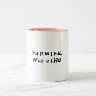 De Café Em Dois Tons Caneca da vida da parteira