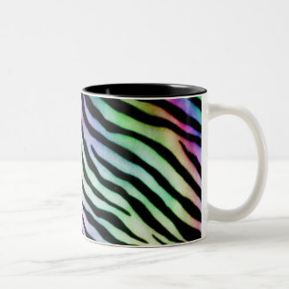 De Café Em Dois Tons caneca da zebra do arco-íris