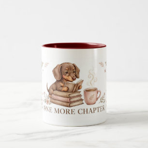 De Café Em Dois Tons Caneca Dachshund Mais Um Capítulo