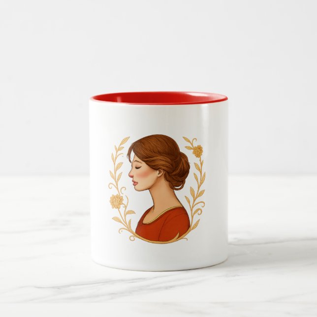 De Café Em Dois Tons Caneca - Dama (Centro)