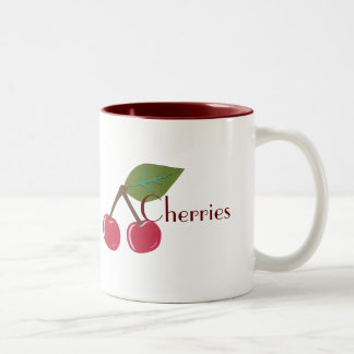 De Café Em Dois Tons Caneca das cerejas