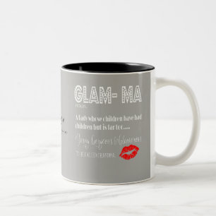 De Café Em Dois Tons caneca das Glam-mães personalizada