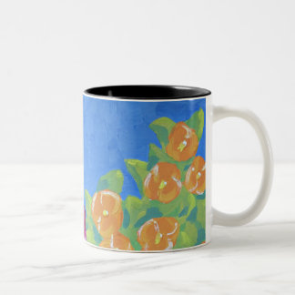 De Café Em Dois Tons Caneca das papoilas II