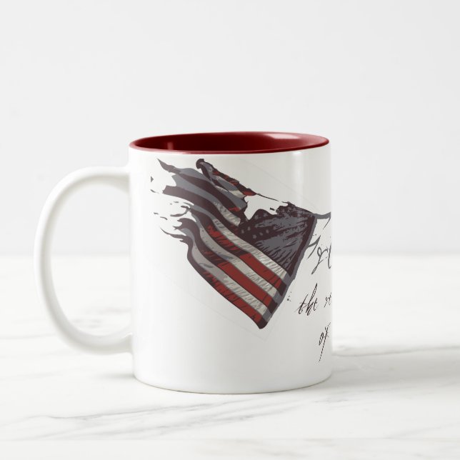 De Café Em Dois Tons Caneca definida liberdade da bandeira (Esquerda)