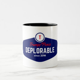 De Café Em Dois Tons caneca deplorável do trunfo