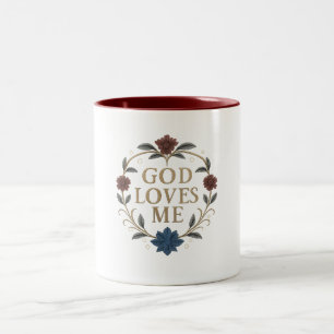 De Café Em Dois Tons Caneca - Deus Me Ama