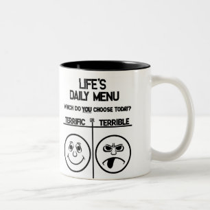 De Café Em Dois Tons Caneca diária do menu