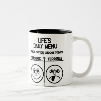 De Café Em Dois Tons Caneca diária do menu