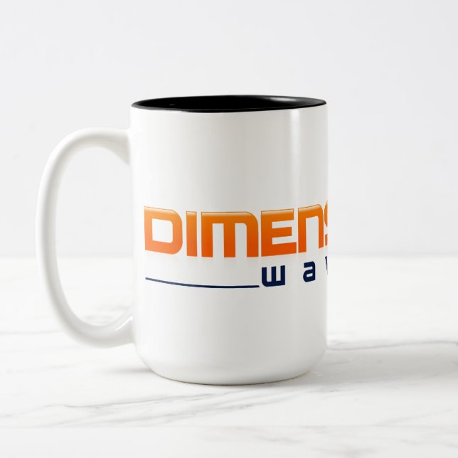 De Café Em Dois Tons Caneca dimensional do oficial da onda (Esquerda)