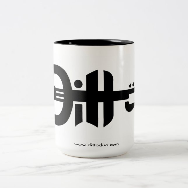 De Café Em Dois Tons Caneca Ditto acústica da música (Centro)