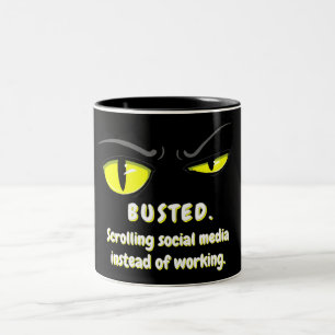 De Café Em Dois Tons Caneca Divertida Bad Boogie - Flagrado. sinal