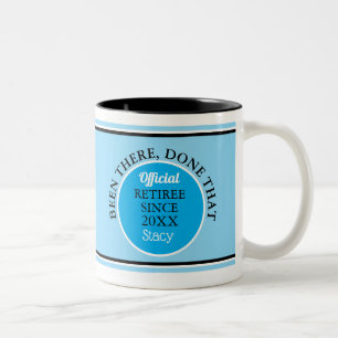 De Café Em Dois Tons Caneca divertida personalizada para aposentado