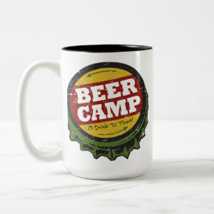 De Café Em Dois Tons Caneca do acampamento da cerveja