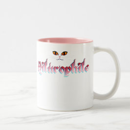 De Café Em Dois Tons caneca do Ailurophile-gatinho