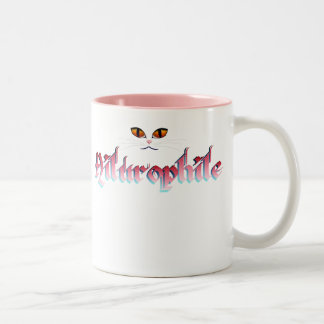 De Café Em Dois Tons caneca do Ailurophile-gatinho