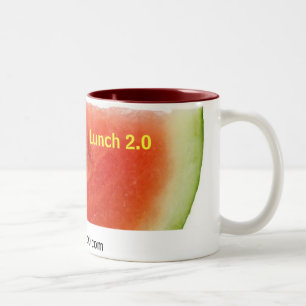 De Café Em Dois Tons Caneca do almoço 2,0 - melancia