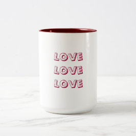 De Café Em Dois Tons Caneca do amor