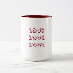 De Café Em Dois Tons Caneca do amor