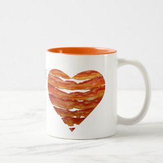De Café Em Dois Tons Caneca do amor do bacon