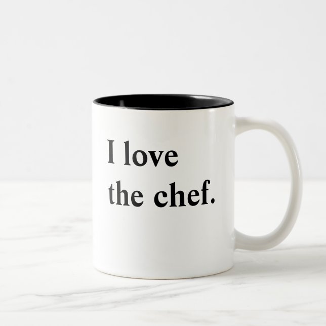 De Café Em Dois Tons Caneca do amor do cozinheiro chefe (Direita)
