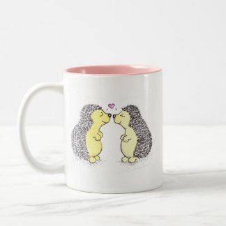 De Café Em Dois Tons Caneca do amor do ouriço