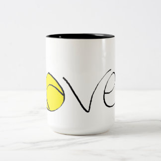 De Café Em Dois Tons Caneca do amor do tênis