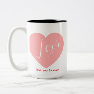 De Café Em Dois Tons Caneca do Amor – Louças Personalizadas Românticas