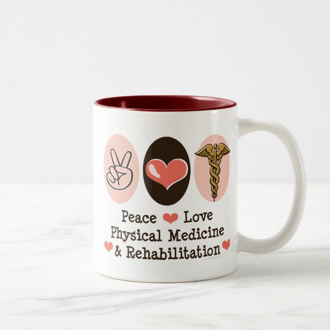 De Café Em Dois Tons Caneca do amor PM&R da paz (Direita)