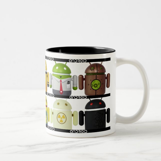 De Café Em Dois Tons Caneca do Android (Direita)