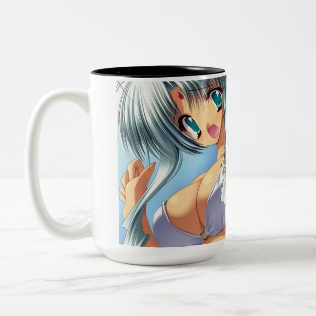 De Café Em Dois Tons Caneca do Anime (Esquerda)