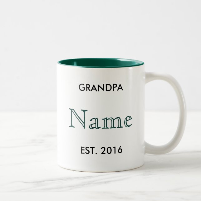 De Café Em Dois Tons Caneca do anúncio da gravidez do vovô! (Direita)