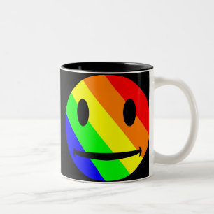 De Café Em Dois Tons Caneca do arco-íris