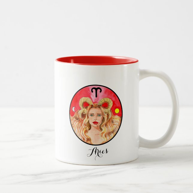 De Café Em Dois Tons Caneca do Aries (Direita)