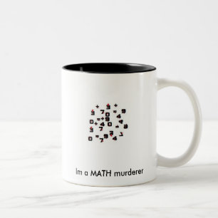 De Café Em Dois Tons Caneca do assassino da matemática