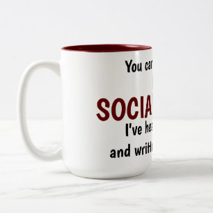 De Café Em Dois Tons Caneca do assistente social