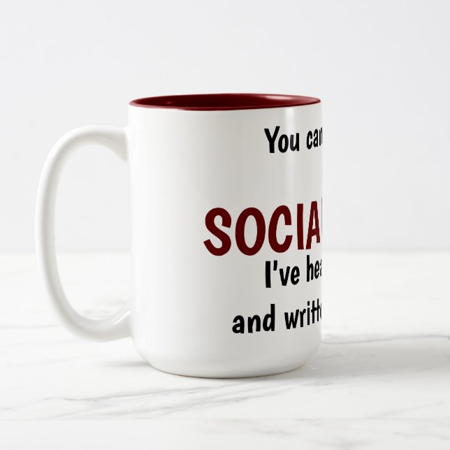 De Café Em Dois Tons Caneca do assistente social (Esquerda)