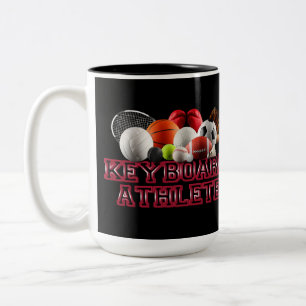 De Café Em Dois Tons Caneca do atleta do teclado