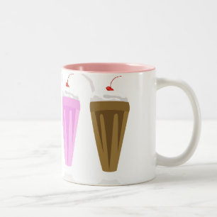 De Café Em Dois Tons Caneca do batido - Choc & palha