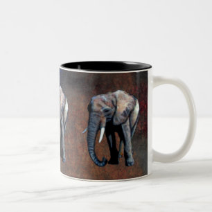 De Café Em Dois Tons Caneca do bebendo do Animal-suporte do elefante
